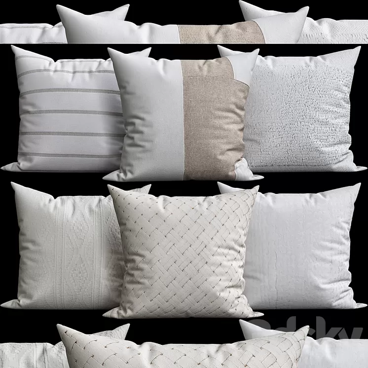 Decorative Pillows v011 3D Model Decorative Pillows v011 3D Model