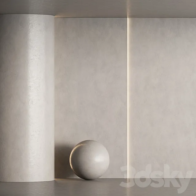 Decorative plaster 001 3D Model Decorative plaster 001 3D Model