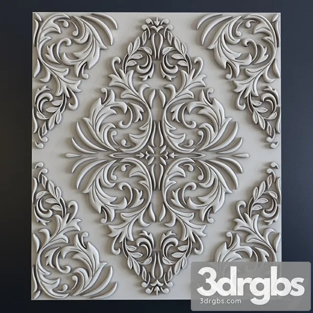 Decorative plaster 3d panel 3434 3D Model Download Decorative plaster 3d panel 3434 3D Model Download