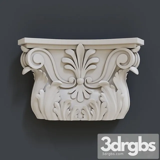 Decorative plaster Bracket 002 3D Model Download Decorative plaster Bracket 002 3D Model Download