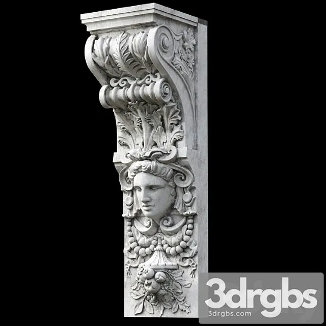 Decorative plaster Bracket corbel bracket 3D Model Download Decorative plaster Bracket corbel bracket 3D Model Download