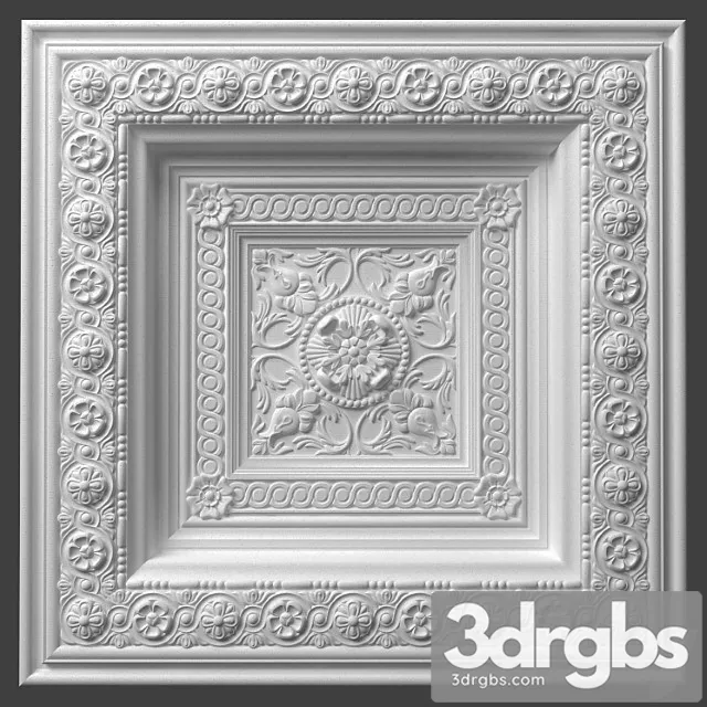 Decorative plaster Caisson №1451 (2) 3D Model Download Decorative plaster Caisson №1451 (2) 3D Model Download