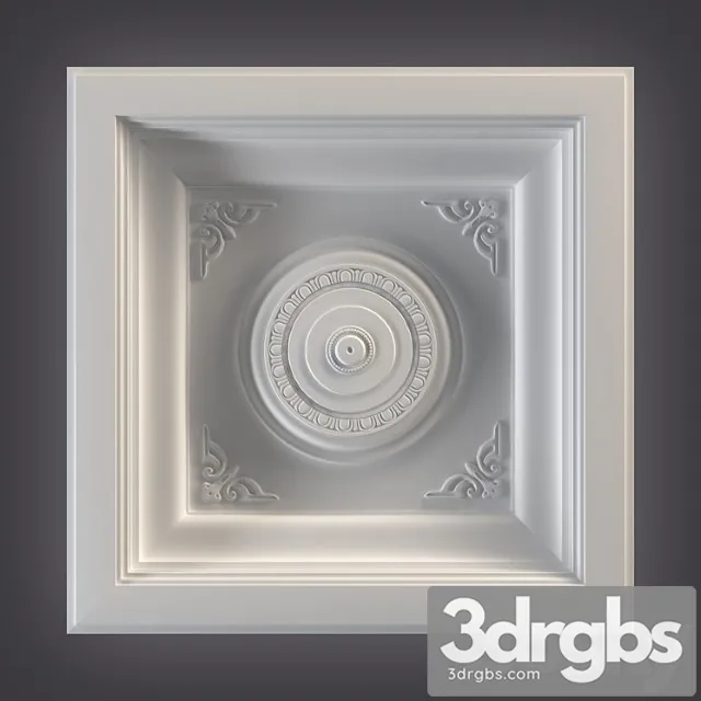 Decorative plaster Ceiling outlet_22 3D Model Download Decorative plaster Ceiling outlet_22 3D Model Download