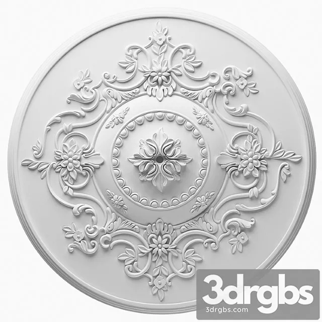 Decorative plaster Classic rosette 3D Model Download Decorative plaster Classic rosette 3D Model Download