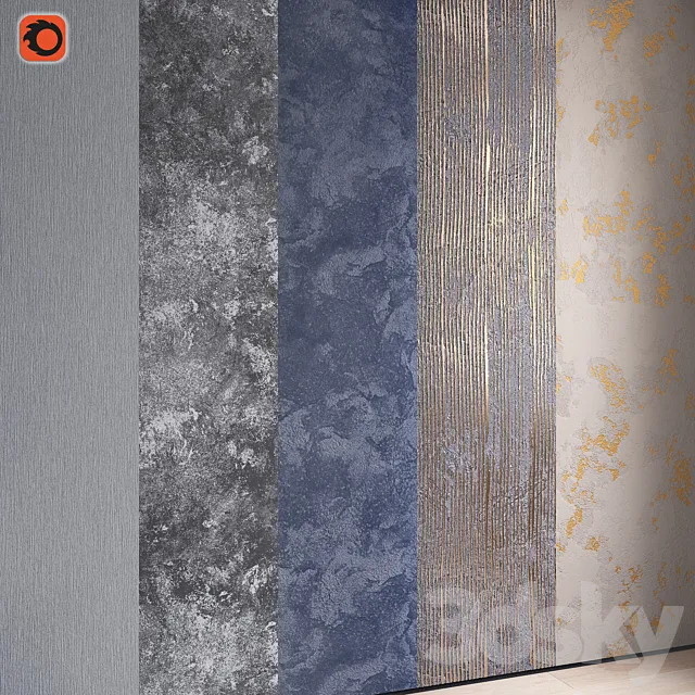 Decorative plaster collection 2 3D Model Decorative plaster collection 2 3D Model