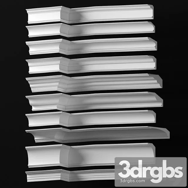 Decorative plaster Collection of cornices – dikart p.16 3D Model Download Decorative plaster Collection of cornices – dikart p.16 3D Model Download