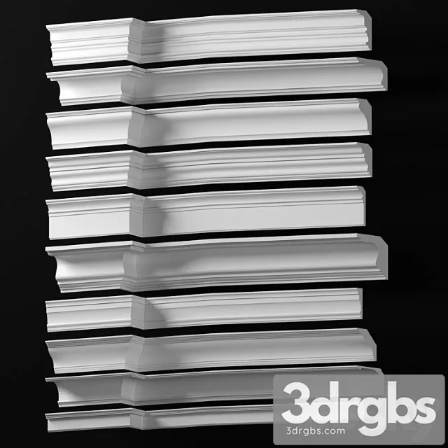Decorative plaster Collection of cornices – dikart p.19 3D Model Download Decorative plaster Collection of cornices – dikart p.19 3D Model Download