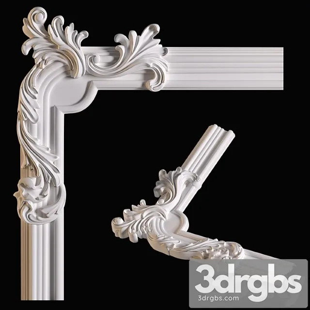 Decorative plaster Corner element 3D Model Download Decorative plaster Corner element 3D Model Download