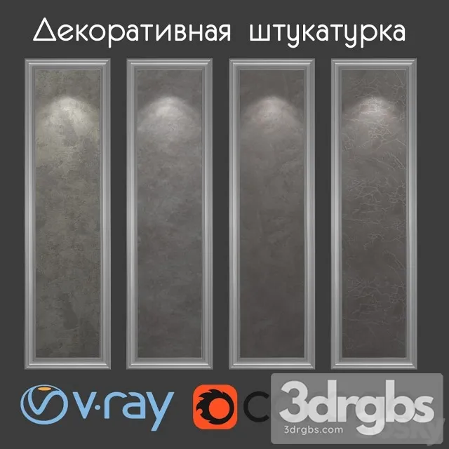 Decorative Plaster Gray Brown Tones 3D Model Download Decorative Plaster Gray Brown Tones 3D Model Download