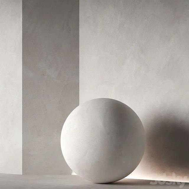 Decorative plaster material. Beige white. Seamless 4K 3D Model Decorative plaster material. Beige white. Seamless 4K 3D Model