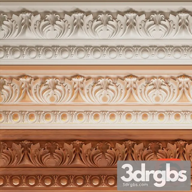 Decorative plaster Molding for cnc 3D Model Download Decorative plaster Molding for cnc 3D Model Download