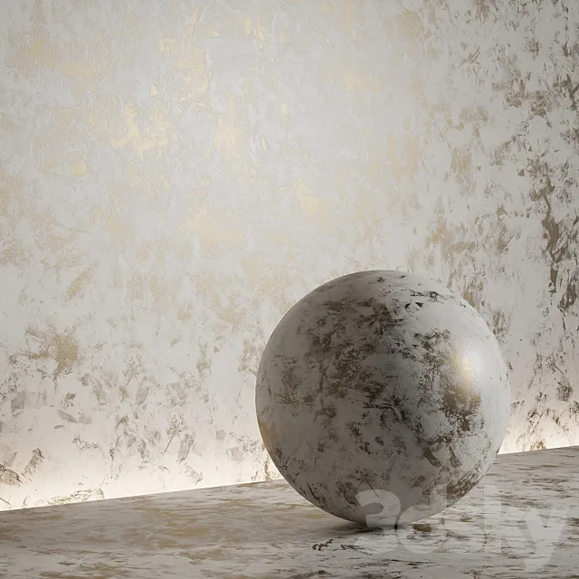 Decorative plaster. Seamless decorative plaster material 49 3D Model