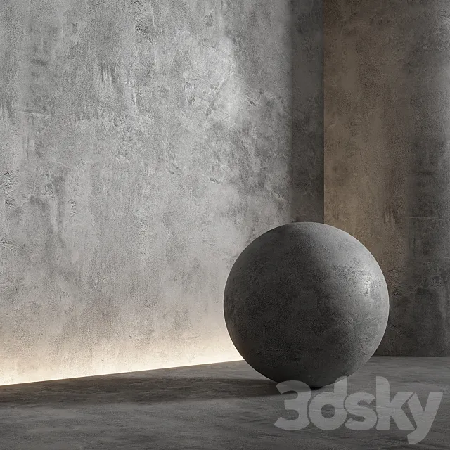 Decorative plaster. Seamless decorative plaster material 53 3D Model