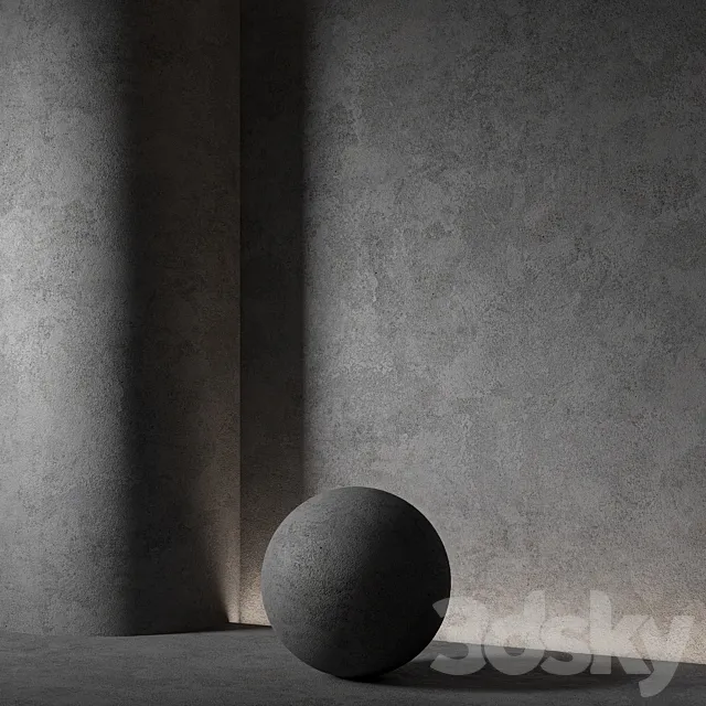 Decorative plaster. Seamless decorative plaster material 95 3D Model