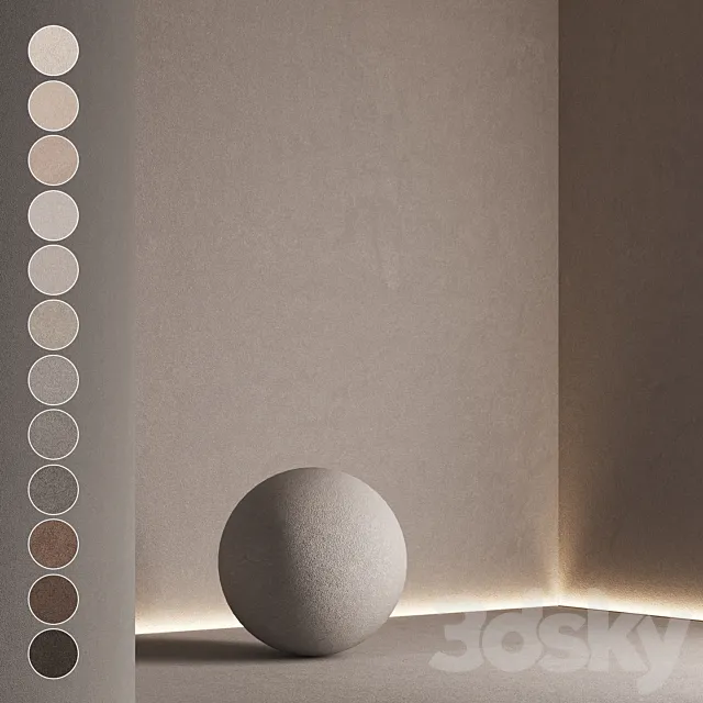 Decorative plaster set 12 3D Model Decorative plaster set 12 3D Model