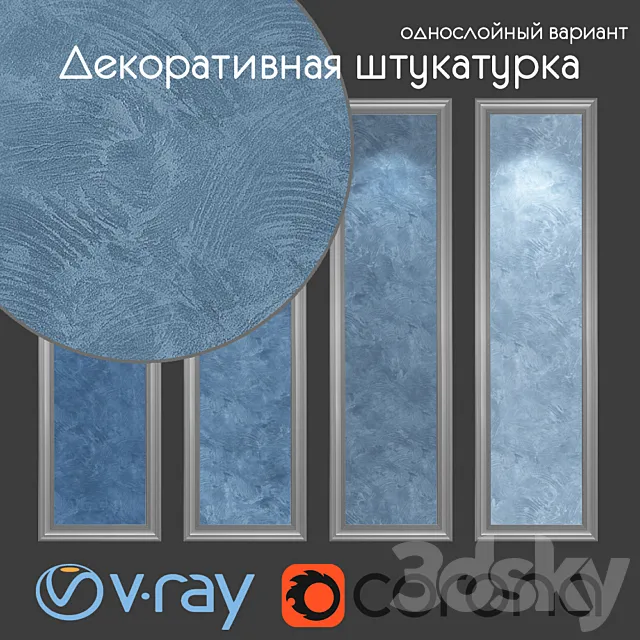 Decorative plaster single-layer version 609 3D Model Decorative plaster single-layer version 609 3D Model