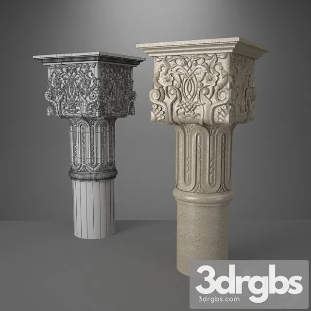 Decorative plaster Small caps in the moorish style 3D Model Download Decorative plaster Small caps in the moorish style 3D Model Download