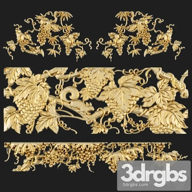 Decorative plaster Stucco grapes. 3D Model Download Decorative plaster Stucco grapes. 3D Model Download