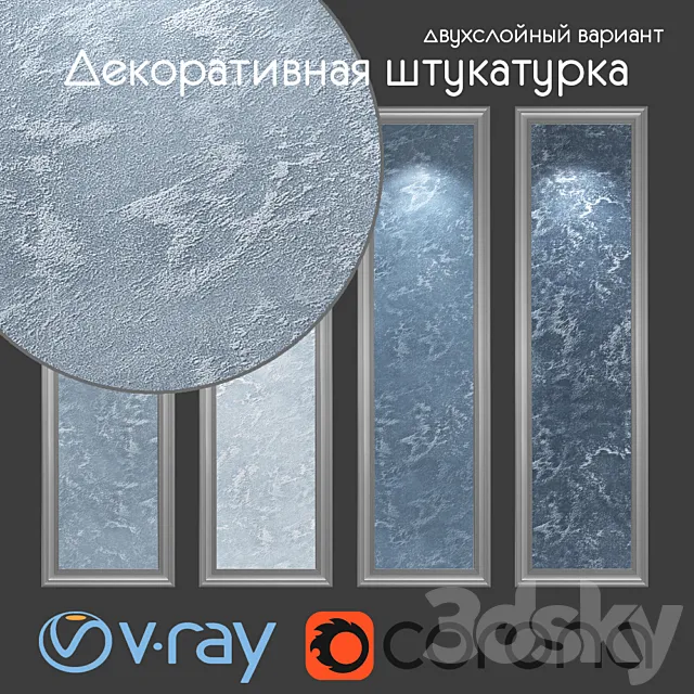 Decorative plaster two-layer option 508 3D Model Decorative plaster two-layer option 508 3D Model