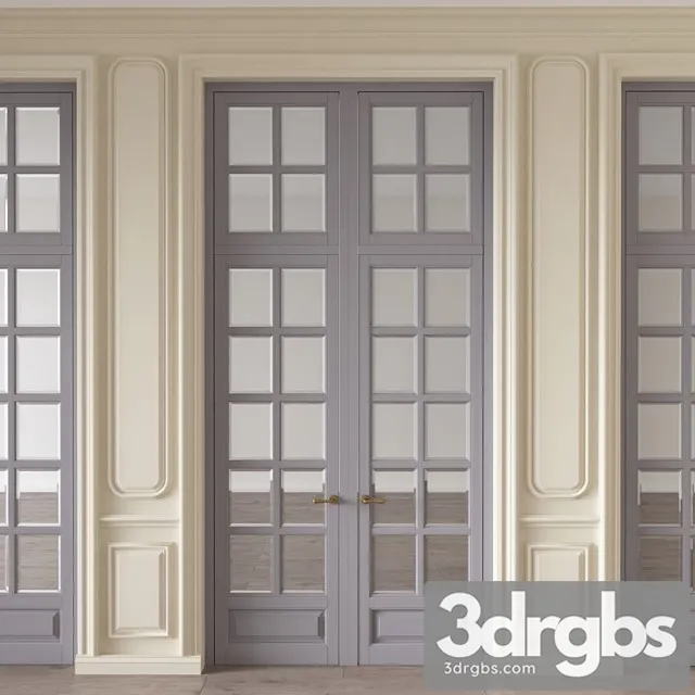 Decorative plaster Wall molding with doors 3D Model Download Decorative plaster Wall molding with doors 3D Model Download