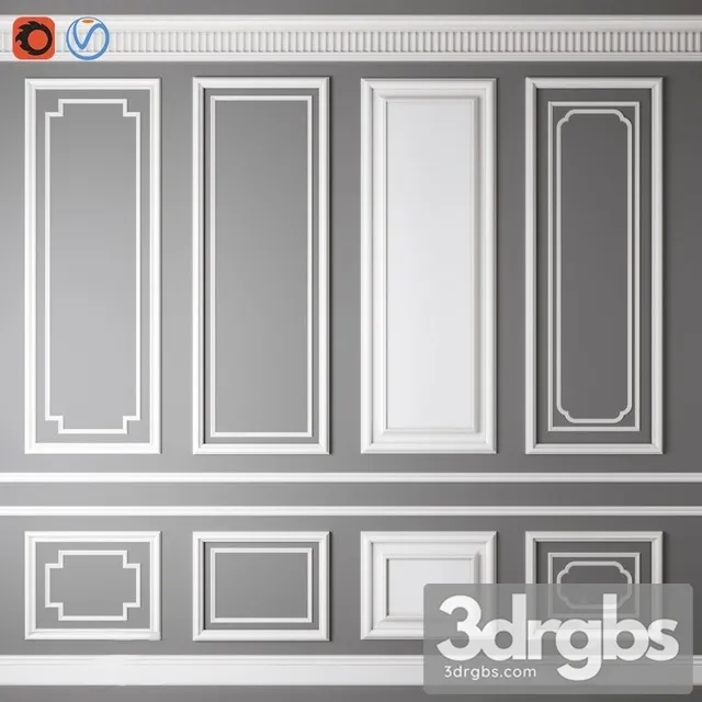 Decorative Plaster Wall Set 02 3D Model Download Decorative Plaster Wall Set 02 3D Model Download