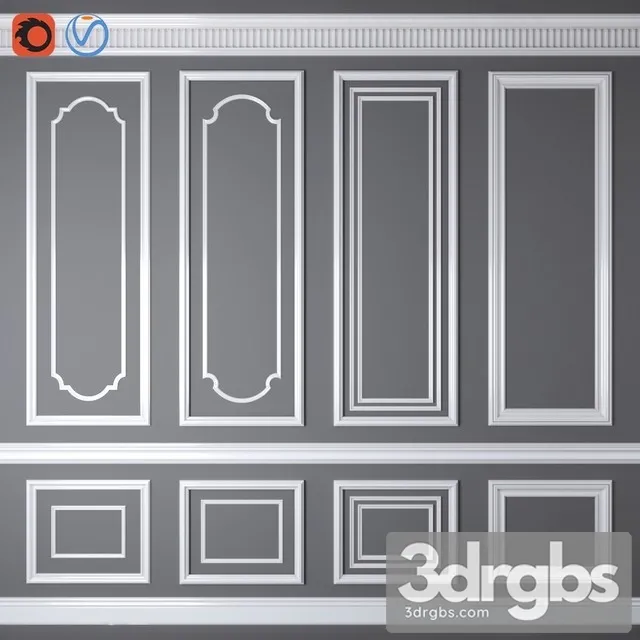 Decorative Plaster Wall Set 03 3D Model Download Decorative Plaster Wall Set 03 3D Model Download