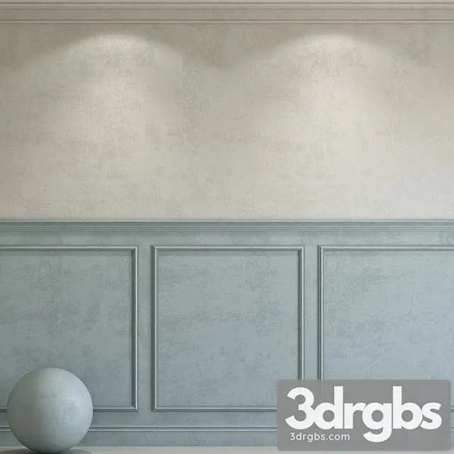 Decorative plaster with molding 100 3D Model Download
