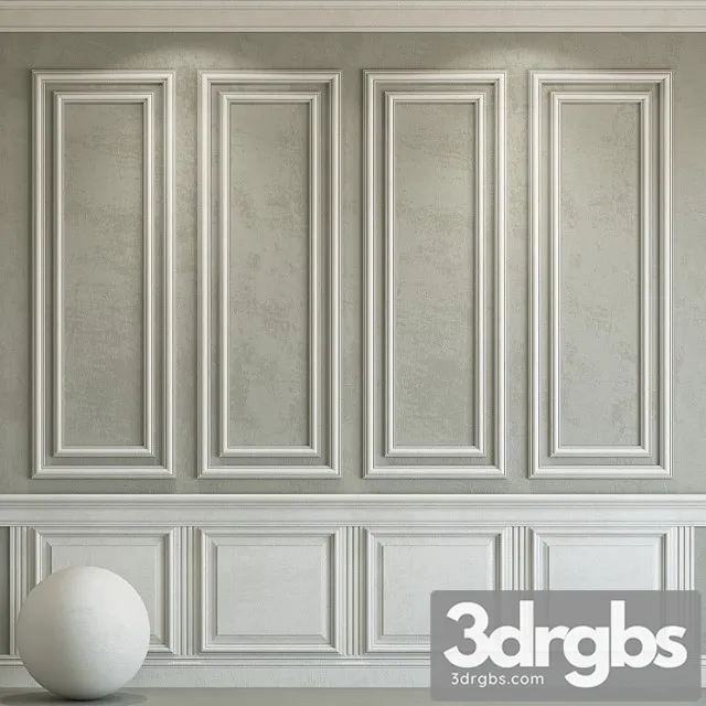Decorative plaster with molding 107 3D Model Download