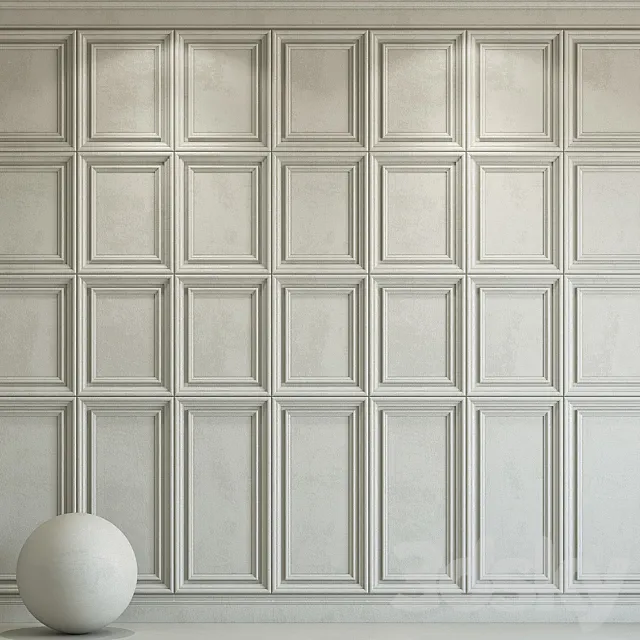 Decorative plaster with molding 140 3D Model