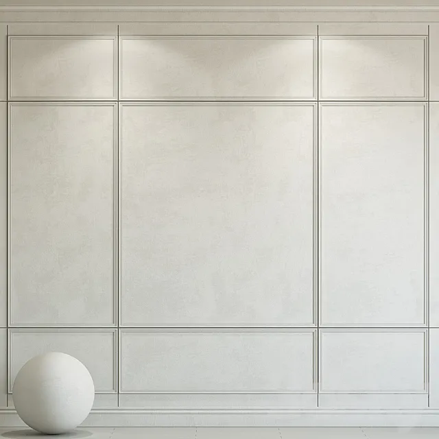 Decorative plaster with molding 168 3D Model