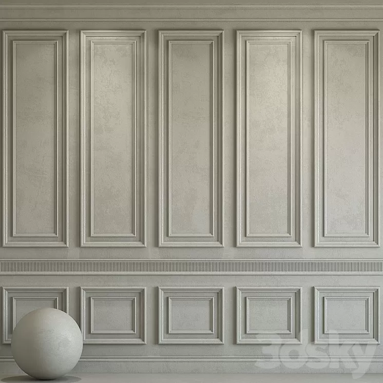 Decorative plaster with molding 184 3D Model Decorative plaster with molding 184 3D Model