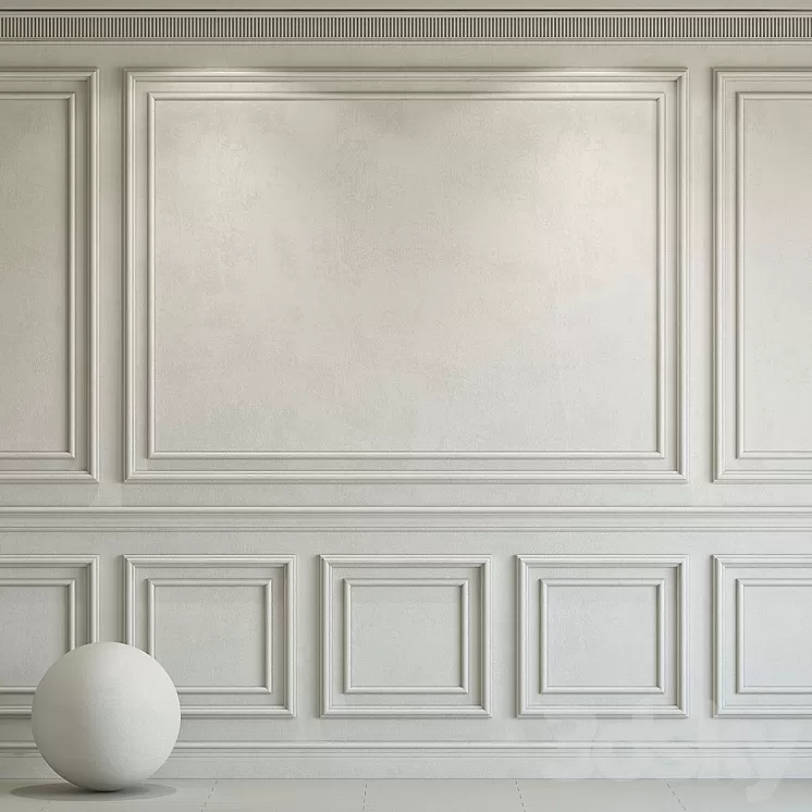 Decorative plaster with molding 215 3D Model Decorative plaster with molding 215 3D Model