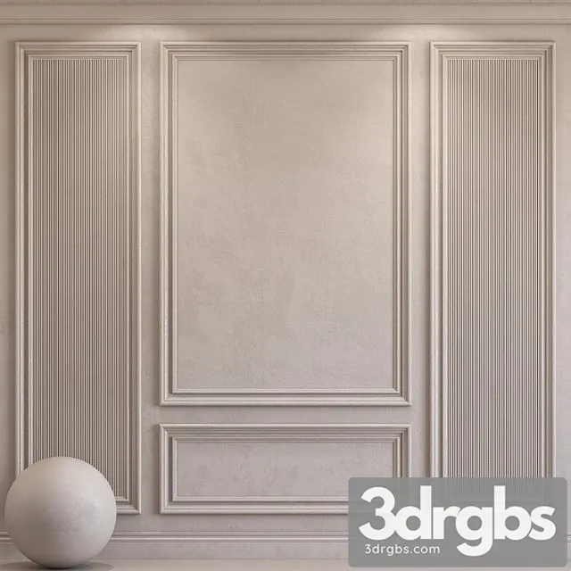 Decorative plaster with molding 42 3D Model Download