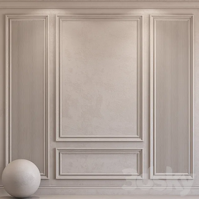 Decorative plaster with molding 42 3D Model
