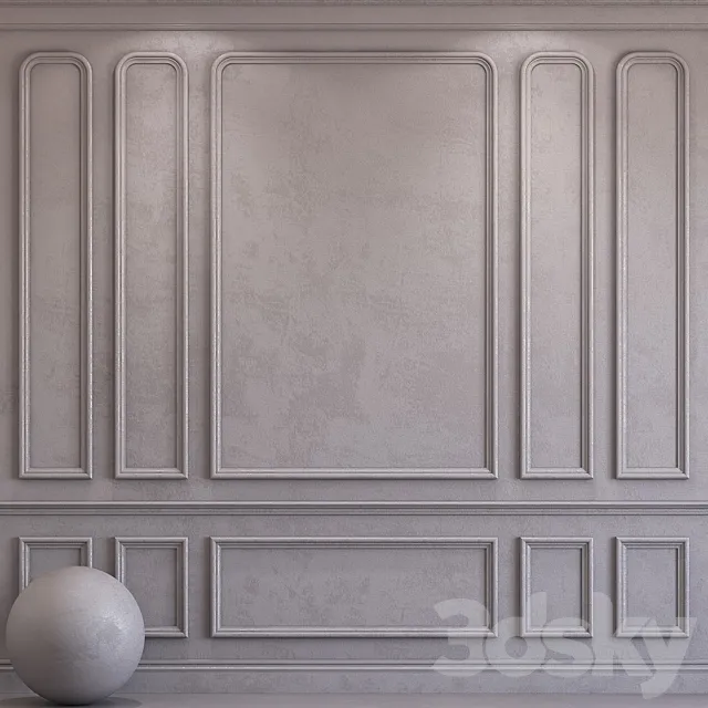 Decorative plaster with molding 43 3D Model