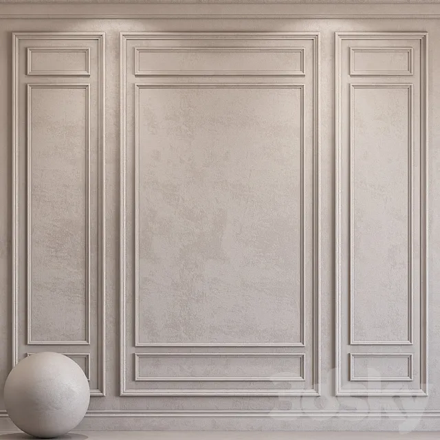 Decorative plaster with molding 46 3D Model
