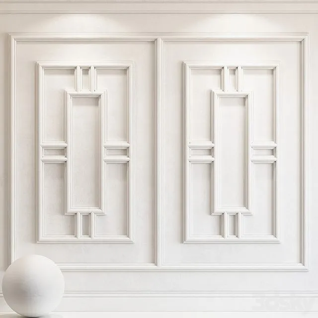 Decorative plaster with molding 47 3D Model