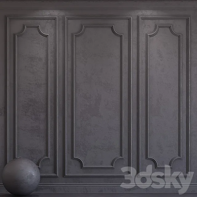 Decorative plaster with molding 65 3D Model