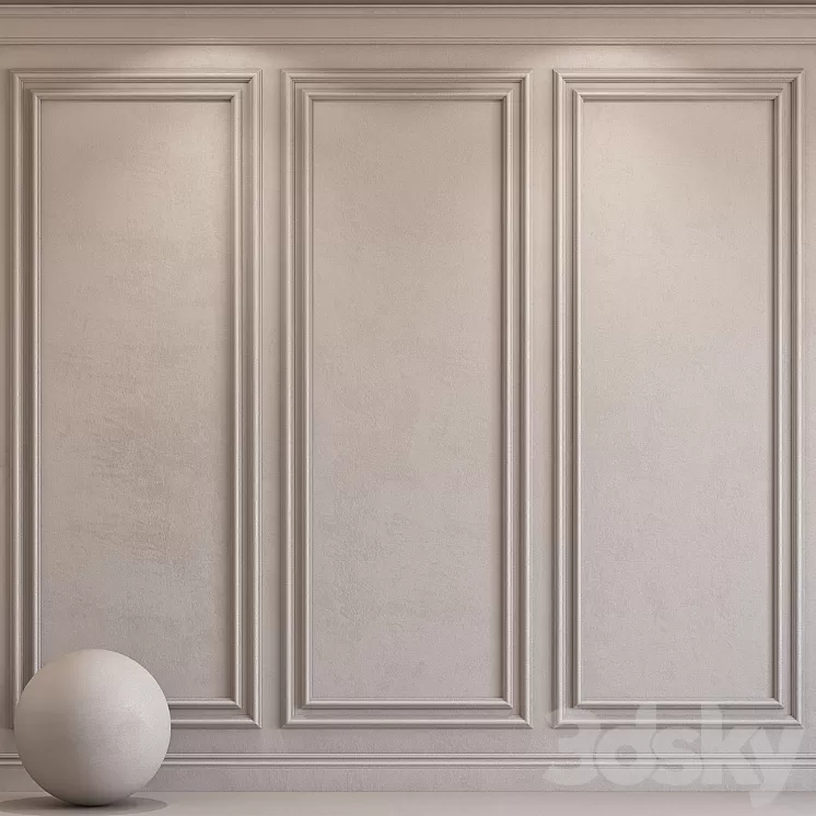 Decorative plaster with molding 71 3D Model