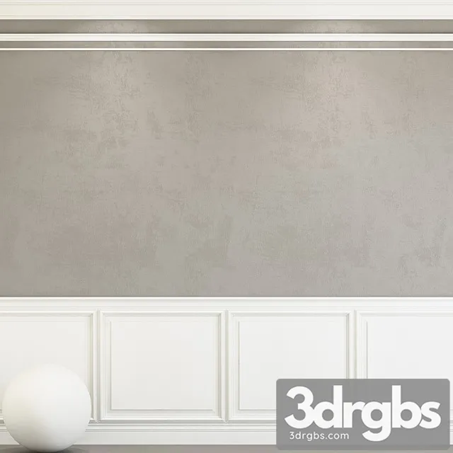 Decorative plaster with molding 91 3D Model Download