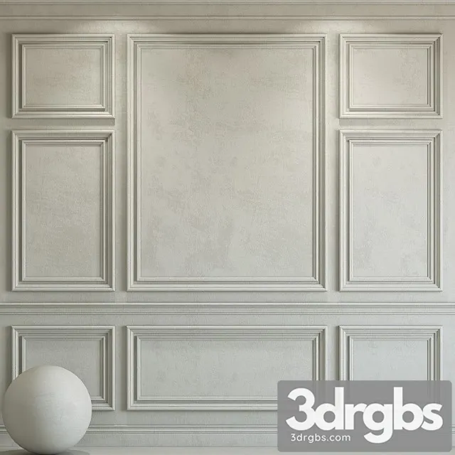 Decorative plaster with molding 94 3D Model Download