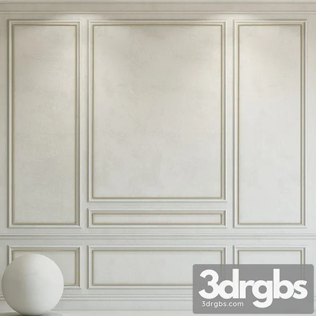 Decorative plaster with molding 96 3D Model Download