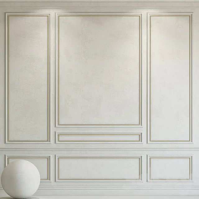 Decorative plaster with molding 96 3D Model