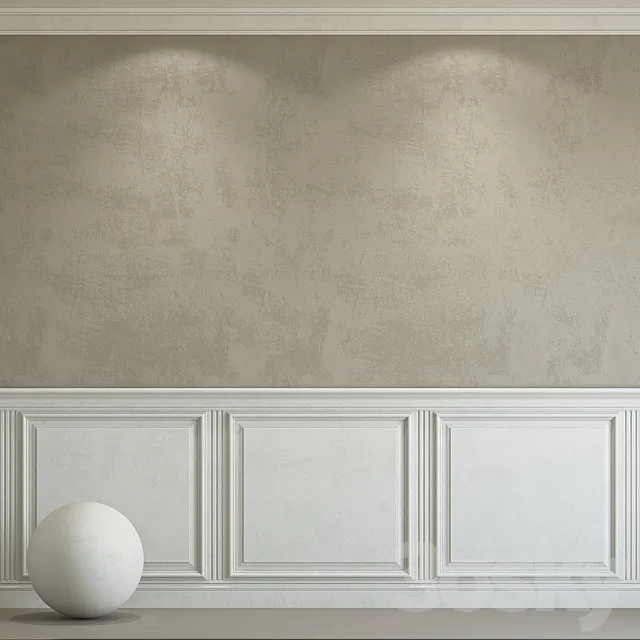 Decorative plaster with molding 98 3D Model