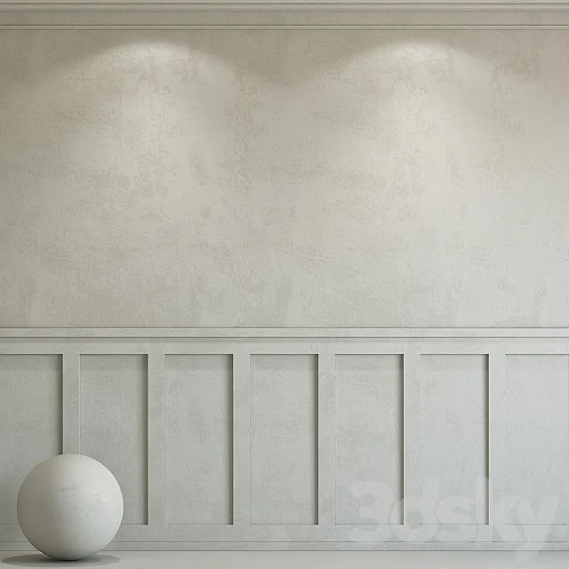 Decorative plaster with molding 99 3D Model