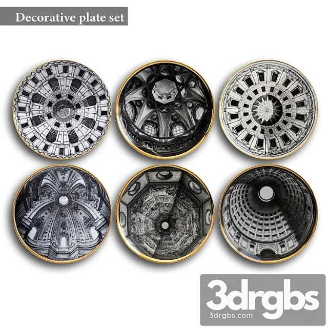 Decorative plate set 5 3D Model Download
