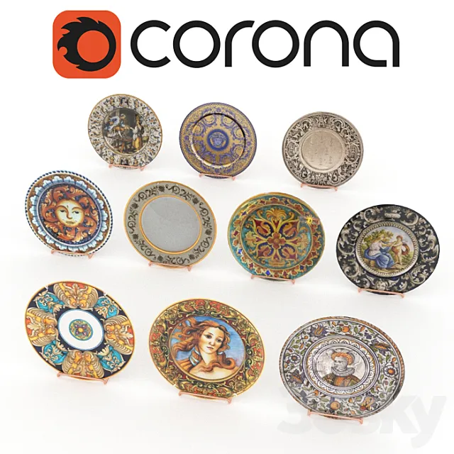 Decorative plates 3D Model Decorative plates 3D Model