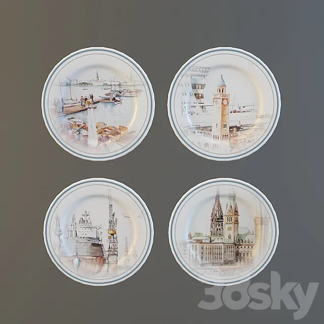 Decorative plates 3DModel Decorative plates 3DModel
