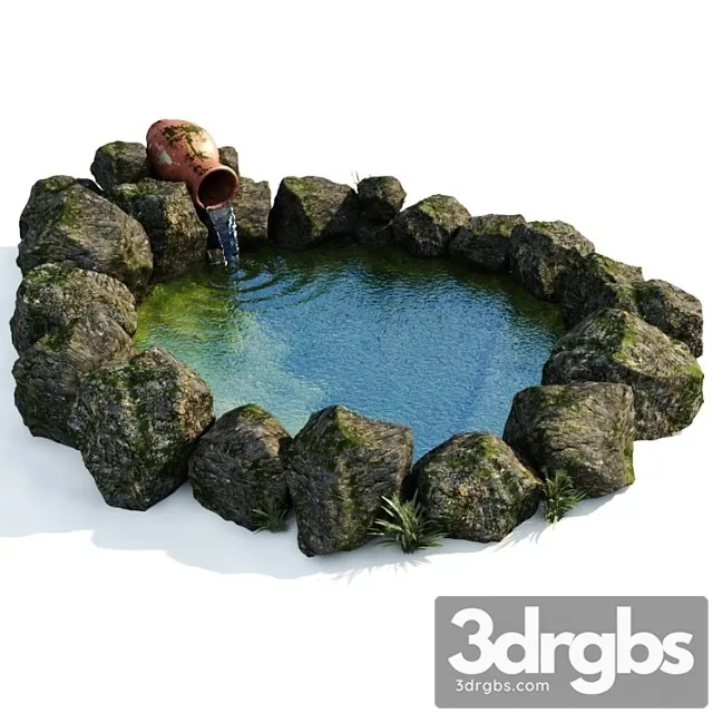Decorative pond 2 3D Model Download