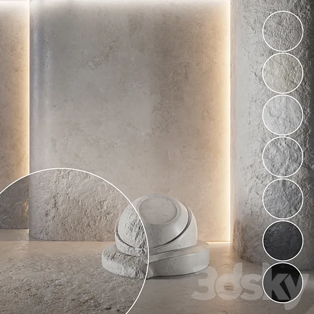 Decorative poster | Concrete set (seamless) | 37 3D Model Decorative poster | Concrete set (seamless) | 37 3D Model